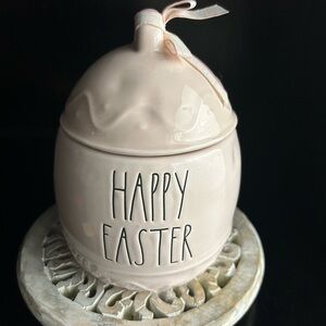 Rae Dunn Pink Happy Easter Jar